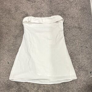 Elegant White Strapless Dress